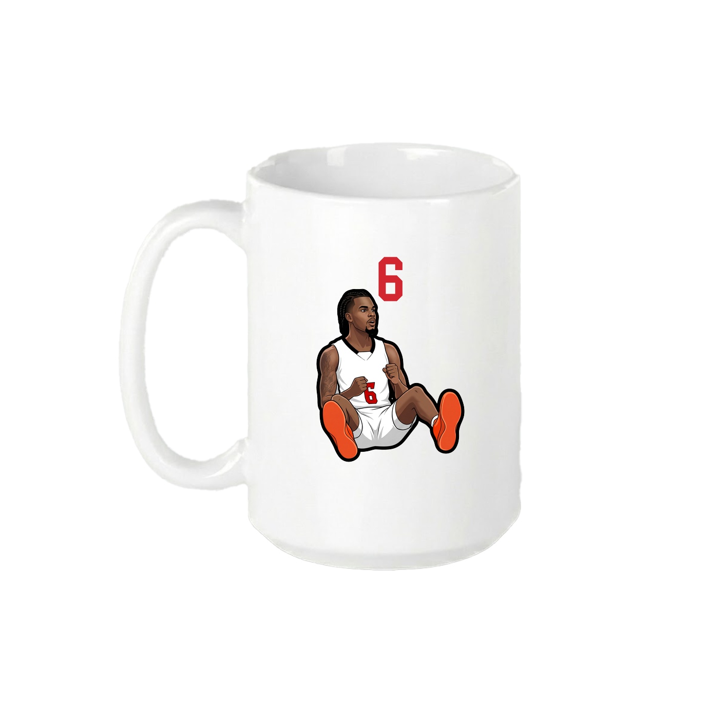 15oz Coffee Mug — Number Top in White