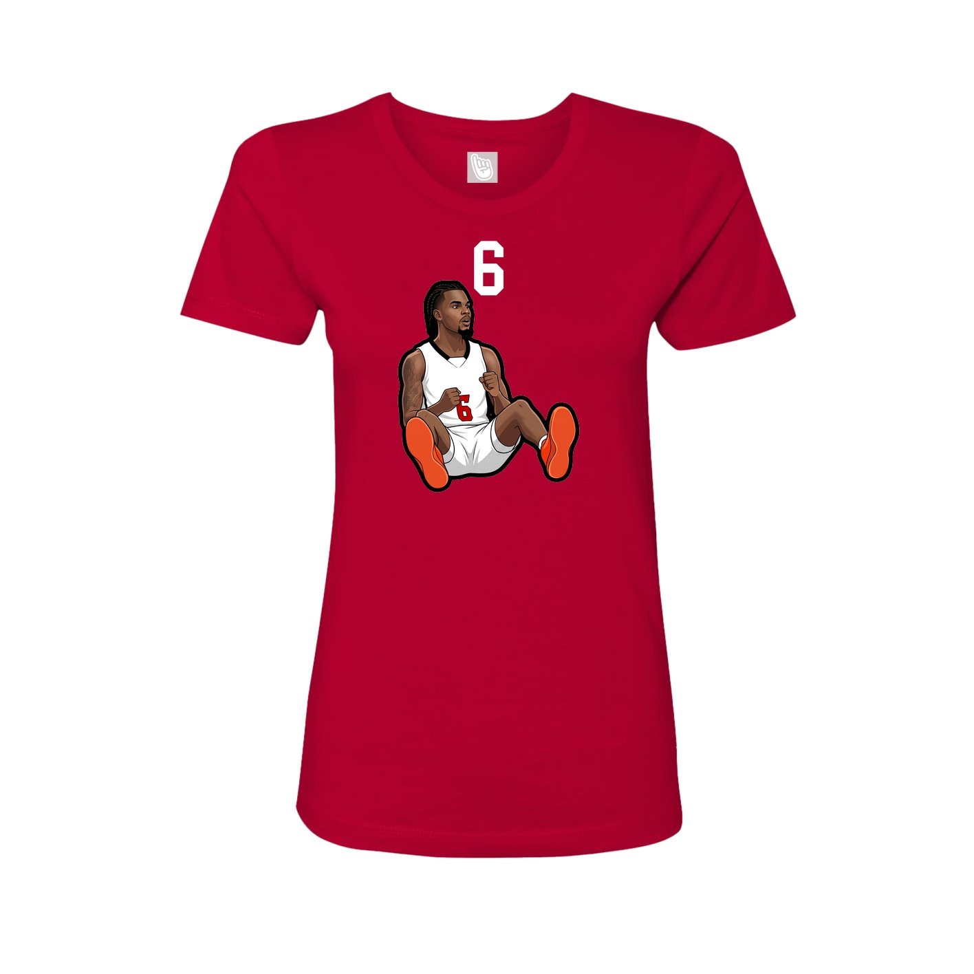 Womens Tee — Number Top in Red