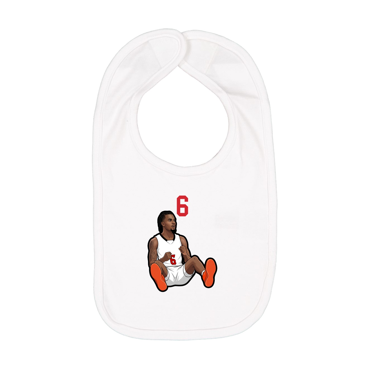 Infant Bib — Number Top in White