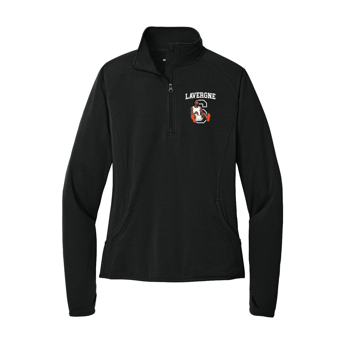 Women's Q-Zip Pullover — Shirsey in Black