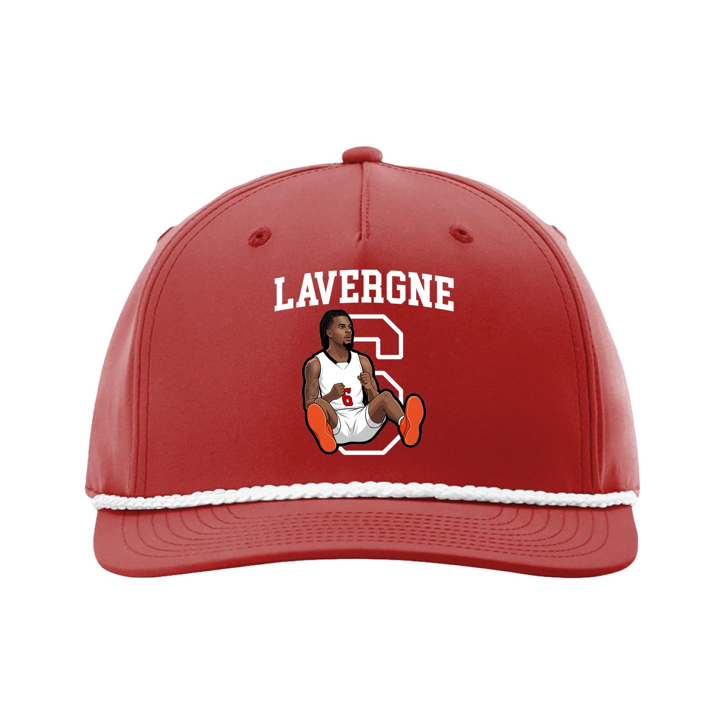 Five-Panel Classic Rope Cap — Shirsey in Red