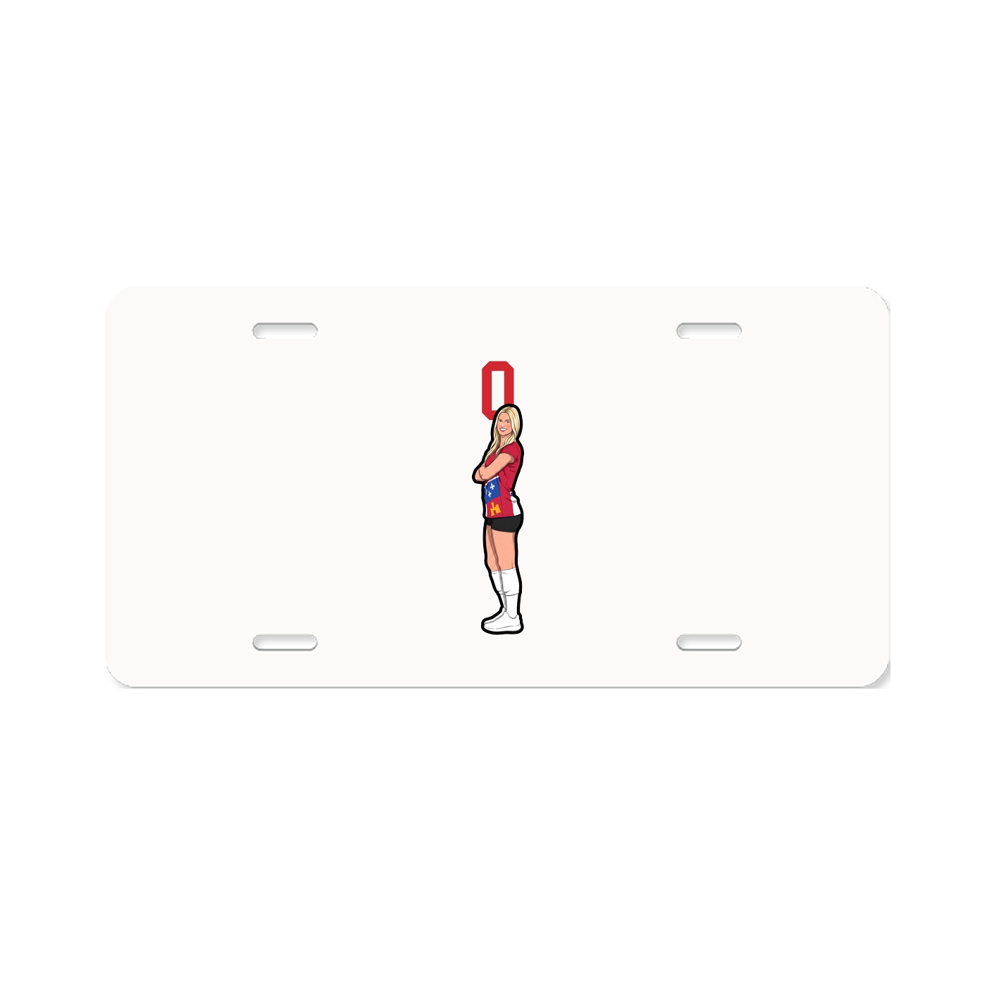 License Plate — Number Top in Classic
