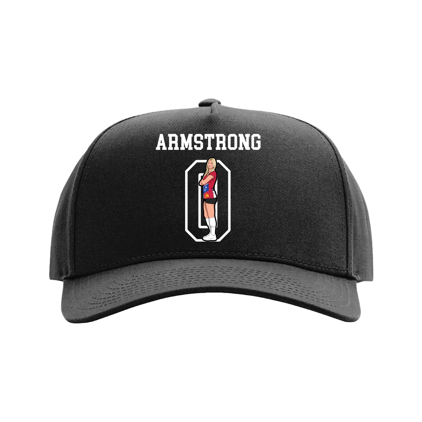 Full Fabric Five-Panel Champ Cap — Shirsey in Black