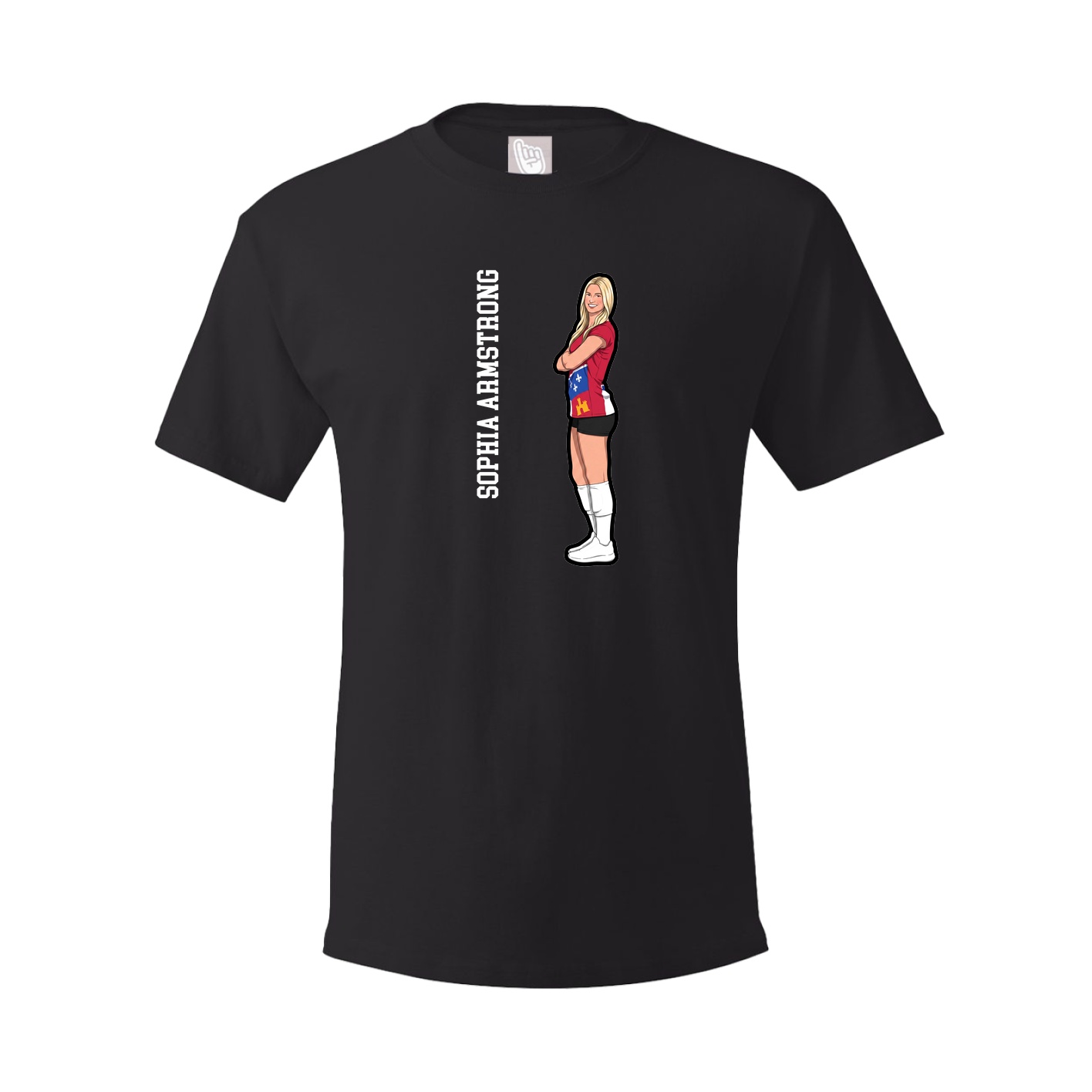 Tee — Name Vertical in Black