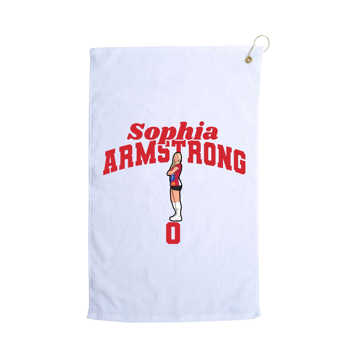 Golf Towel — Signature Arch in White