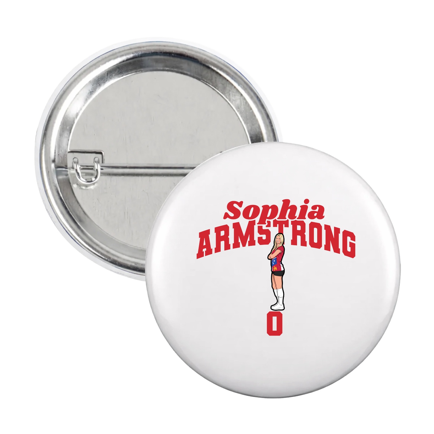 Game Day Button — Signature Arch in White