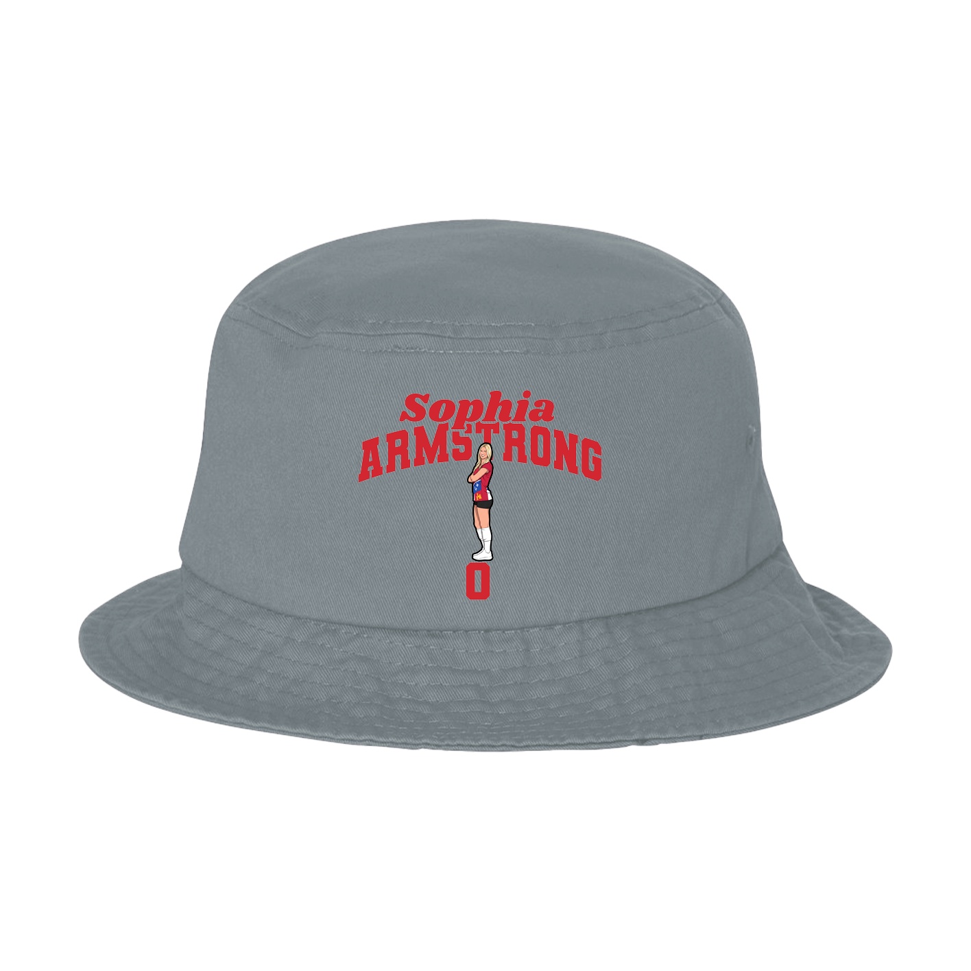 Bucket Cap — Signature Arch in Grey