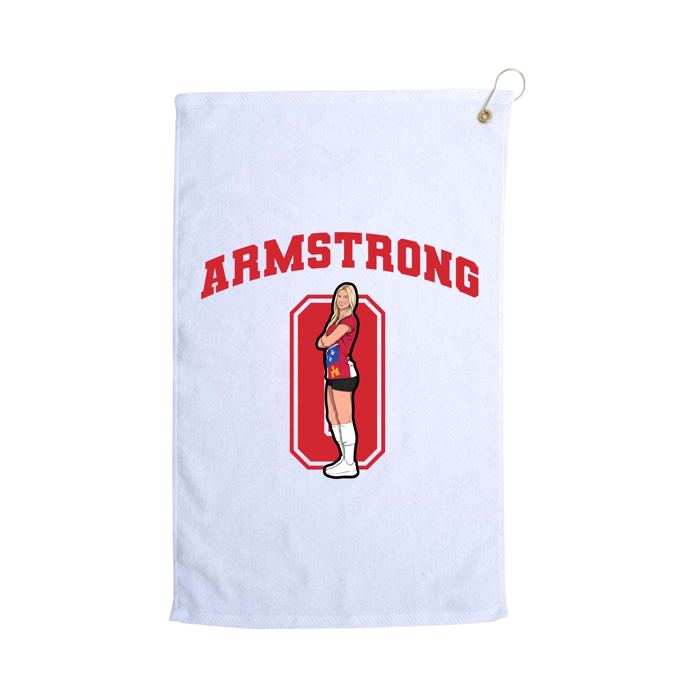 Golf Towel — Number in White