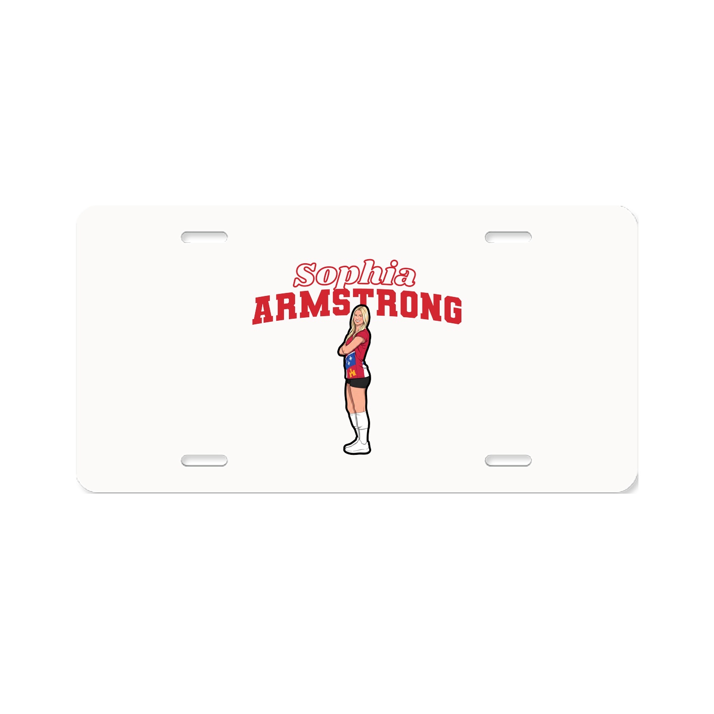 License Plate — Name Arch in Classic