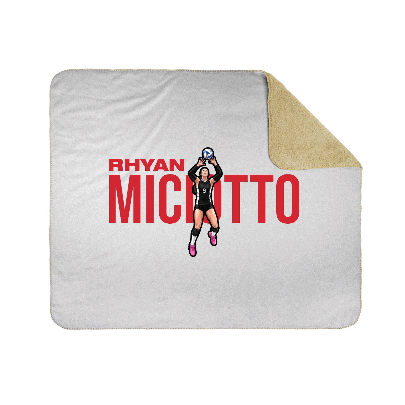 Throw Blanket — Player Name in White