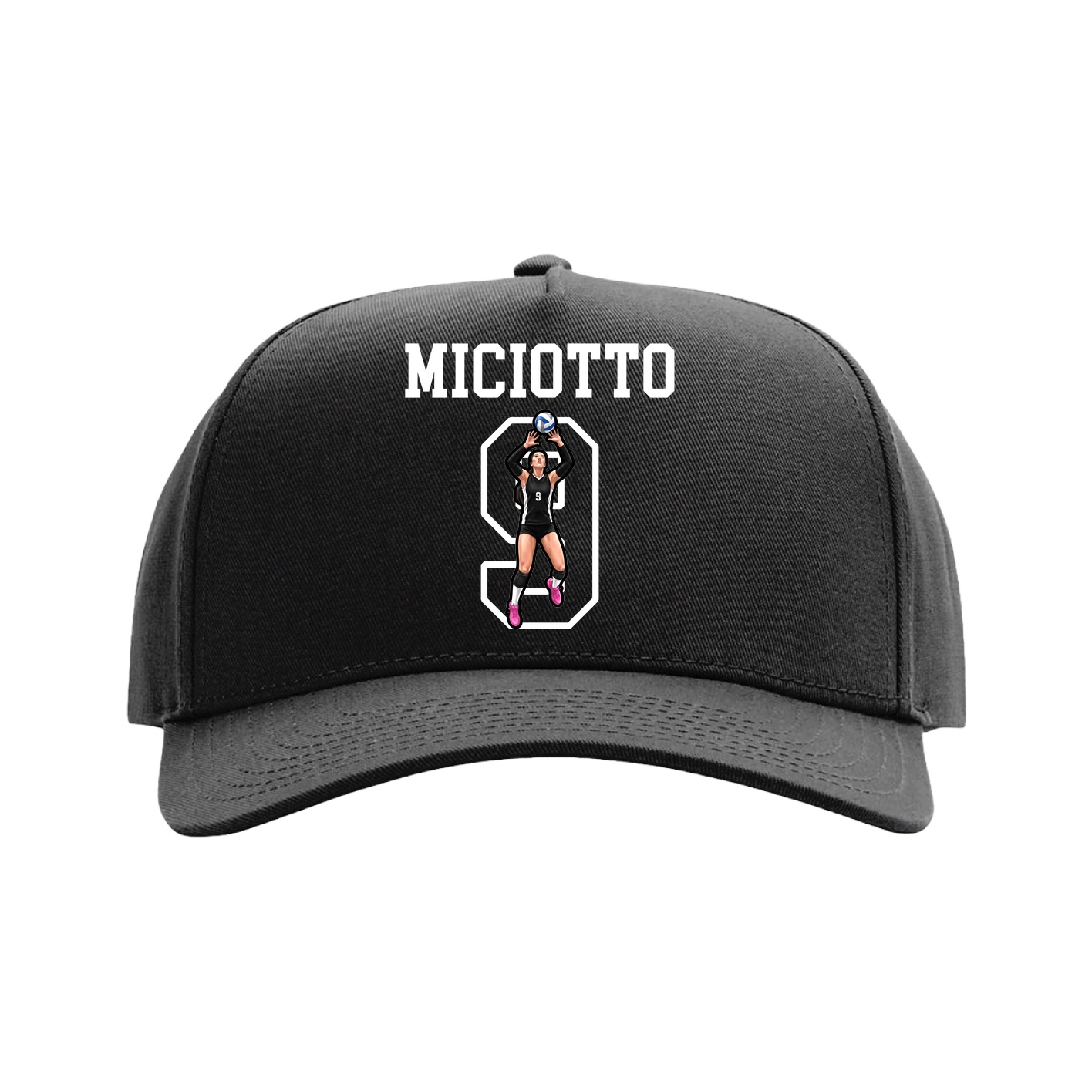 Full Fabric Five-Panel Champ Cap — Shirsey in Black