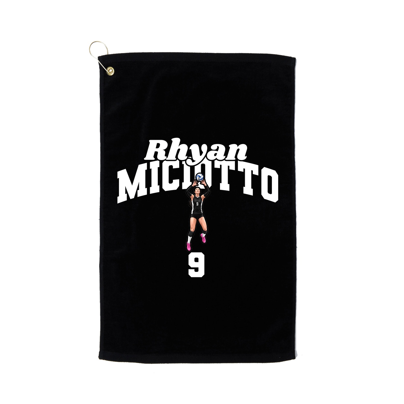 Golf Towel — Signature Arch in Black