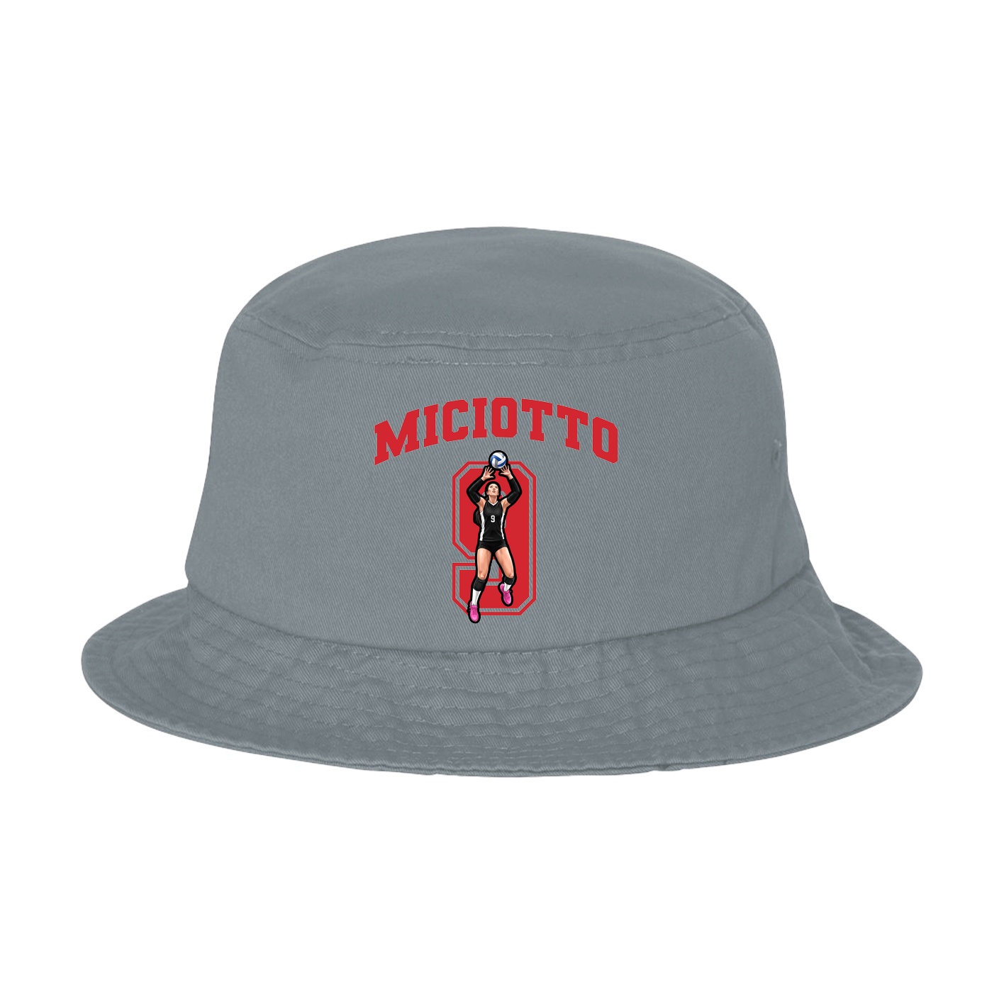 Bucket Cap — Number in Grey