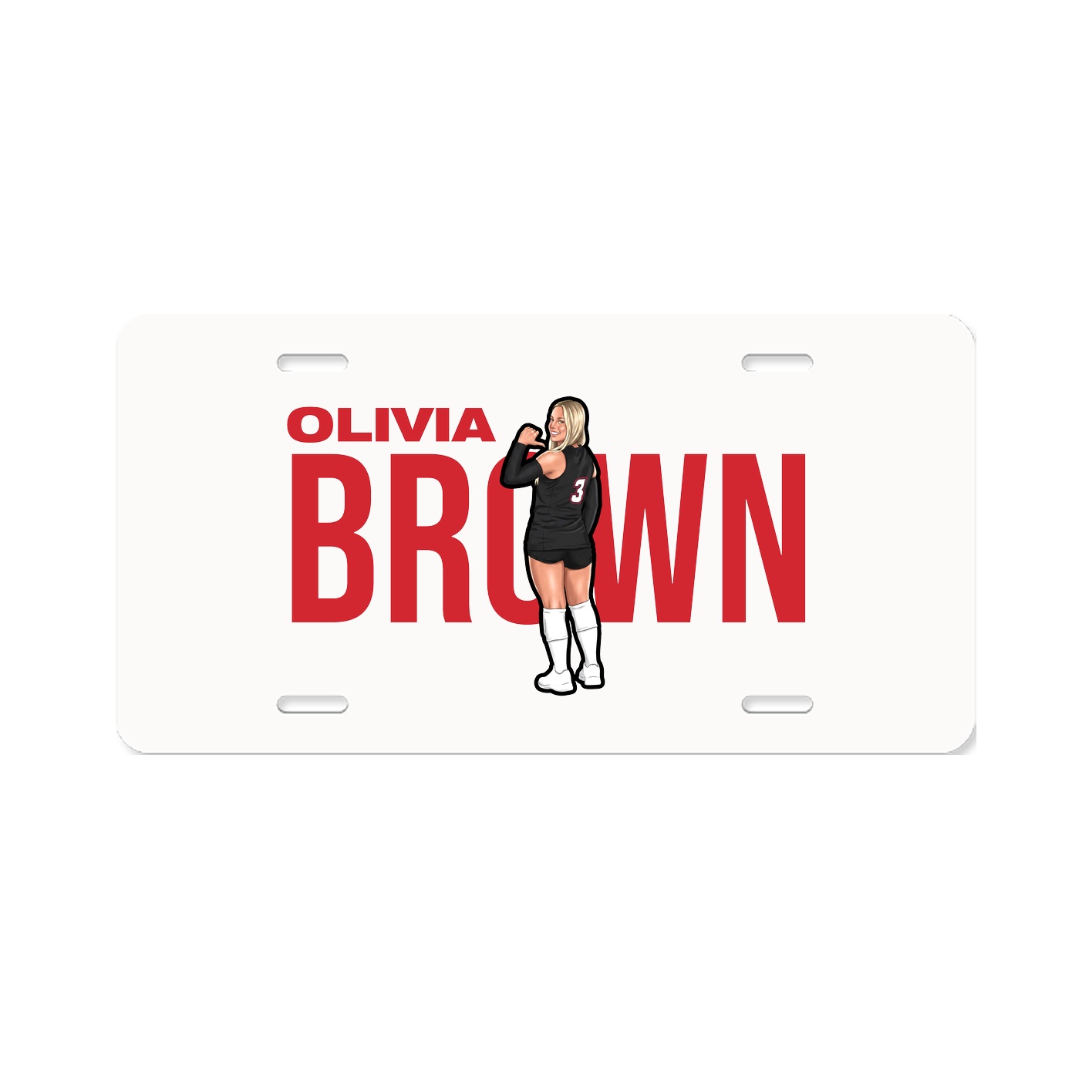License Plate — Player Name in Classic
