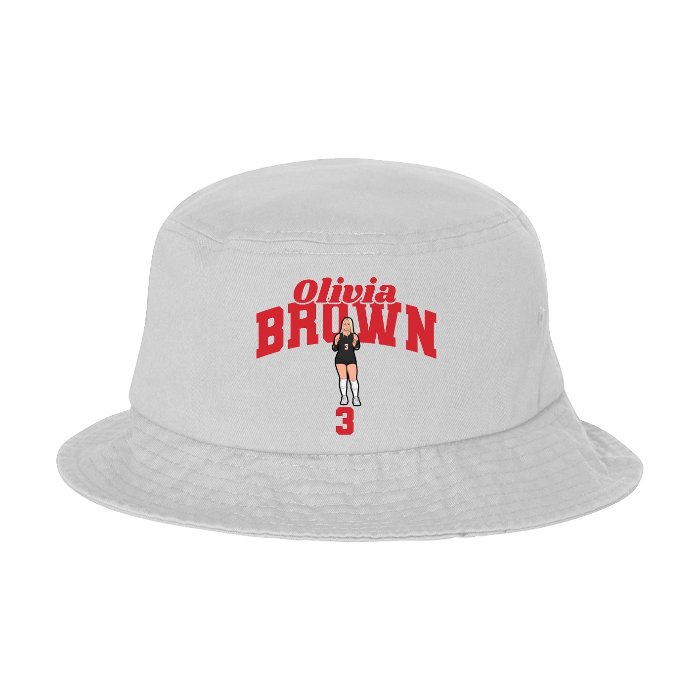 Bucket Cap — Signature Arch in White