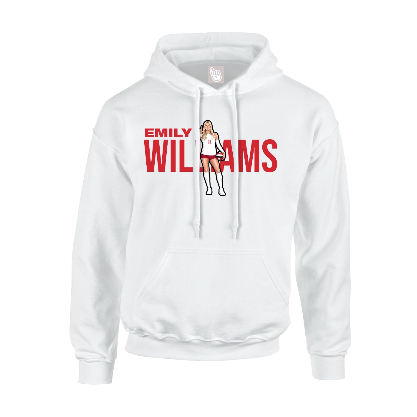 Hoodie — Player Name in White