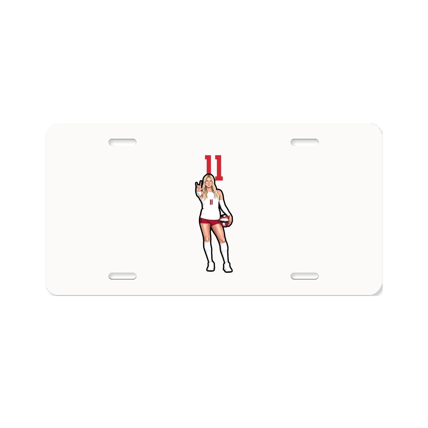 License Plate — Number Top in Classic