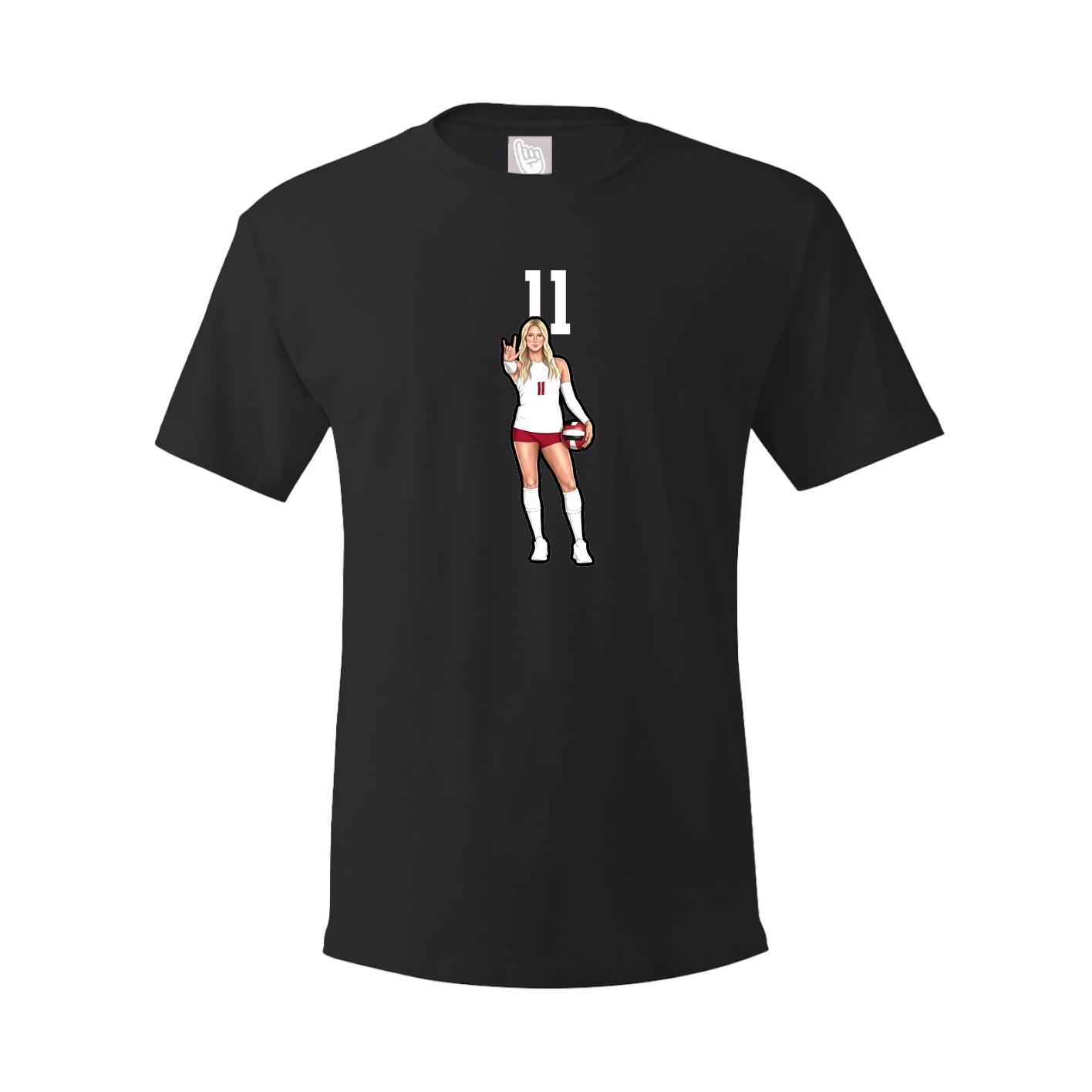 Youth Tee — Number Top in Black