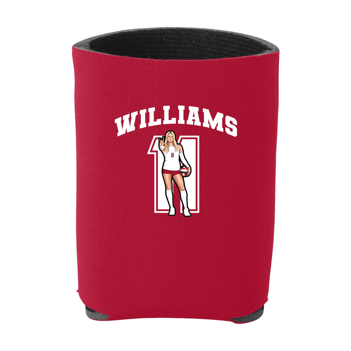 Can Holder — Number in Red