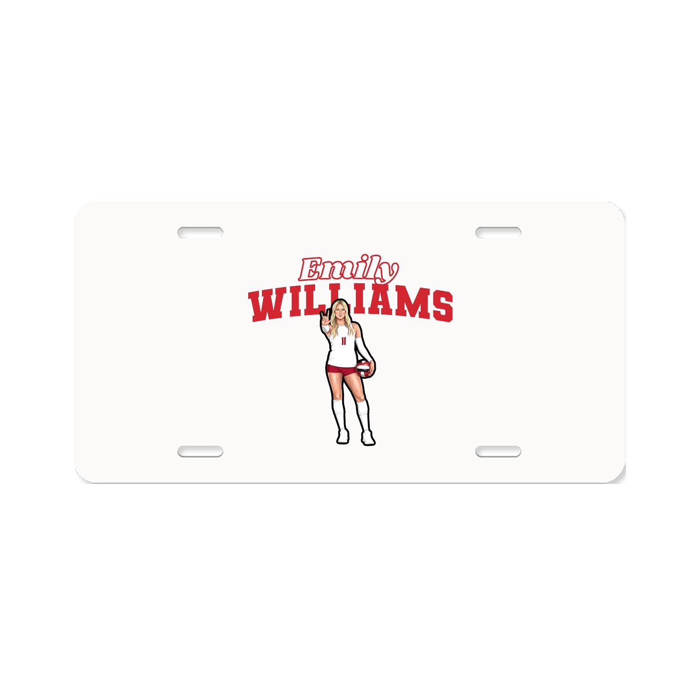 License Plate — Name Arch in Classic