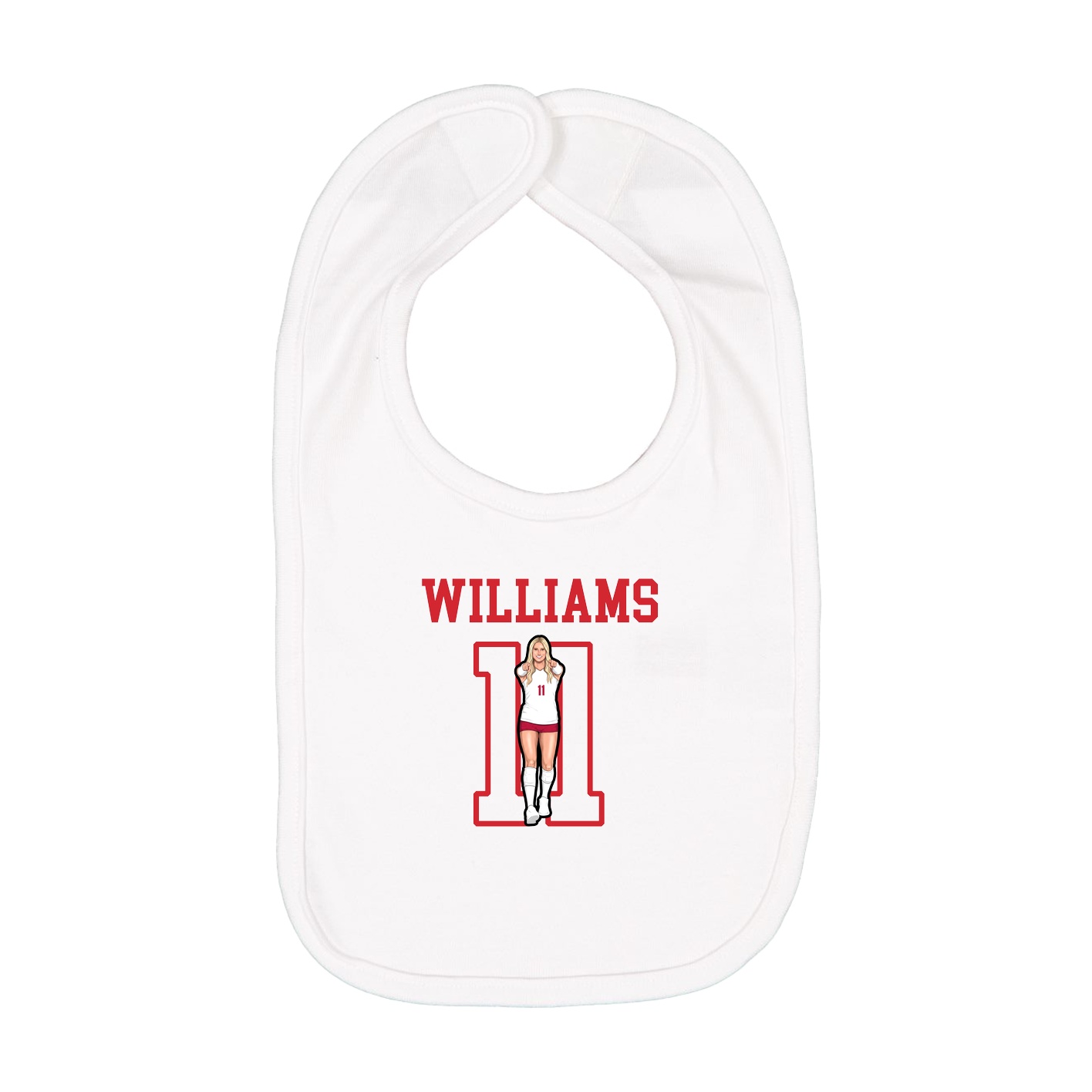 Infant Bib — Shirsey in White
