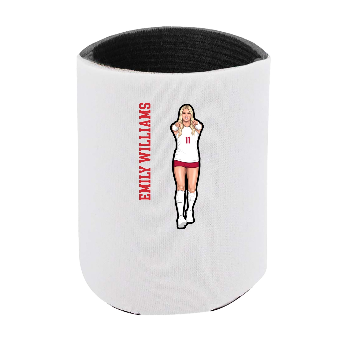 Can Holder — Name Vertical in White