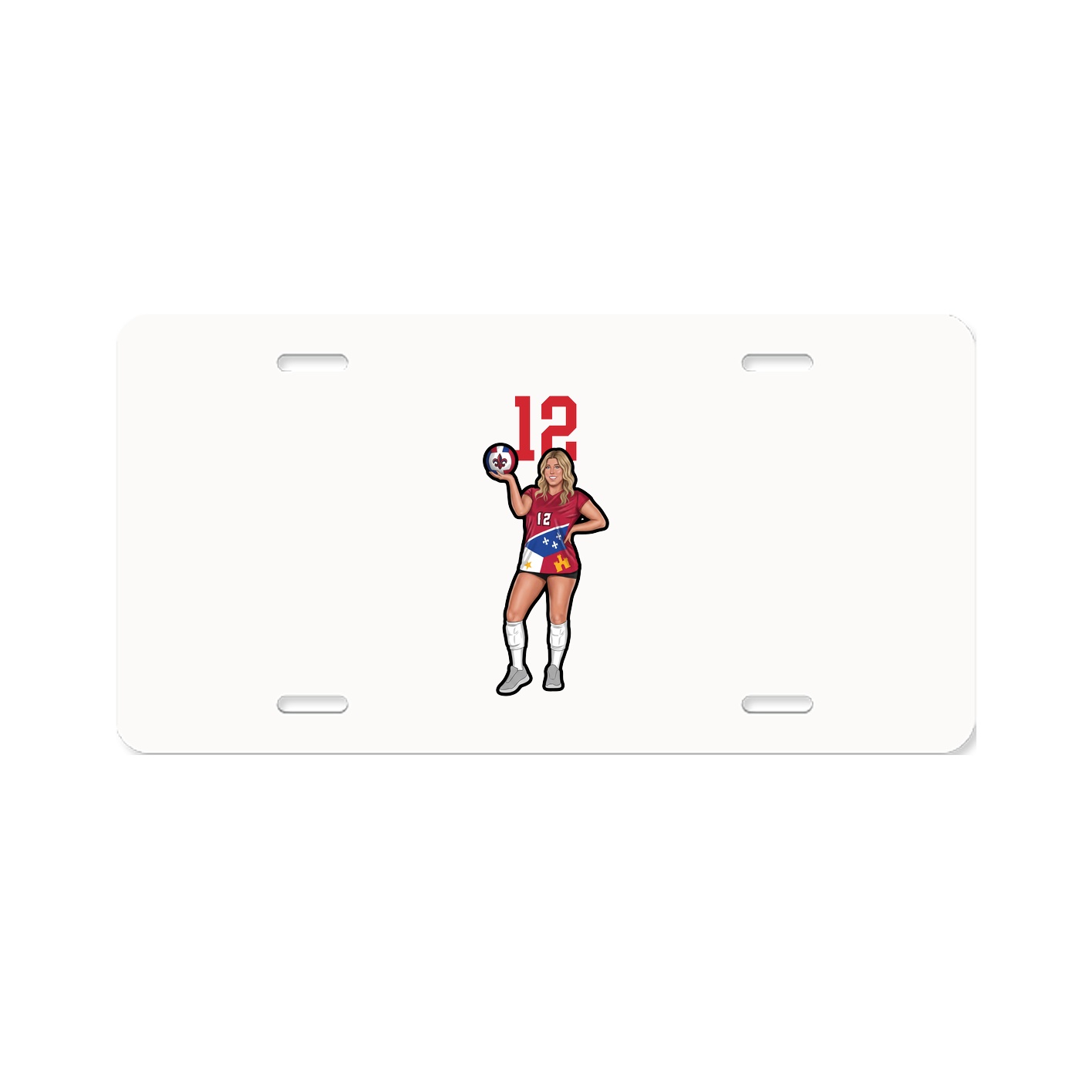 License Plate — Number Top in Classic