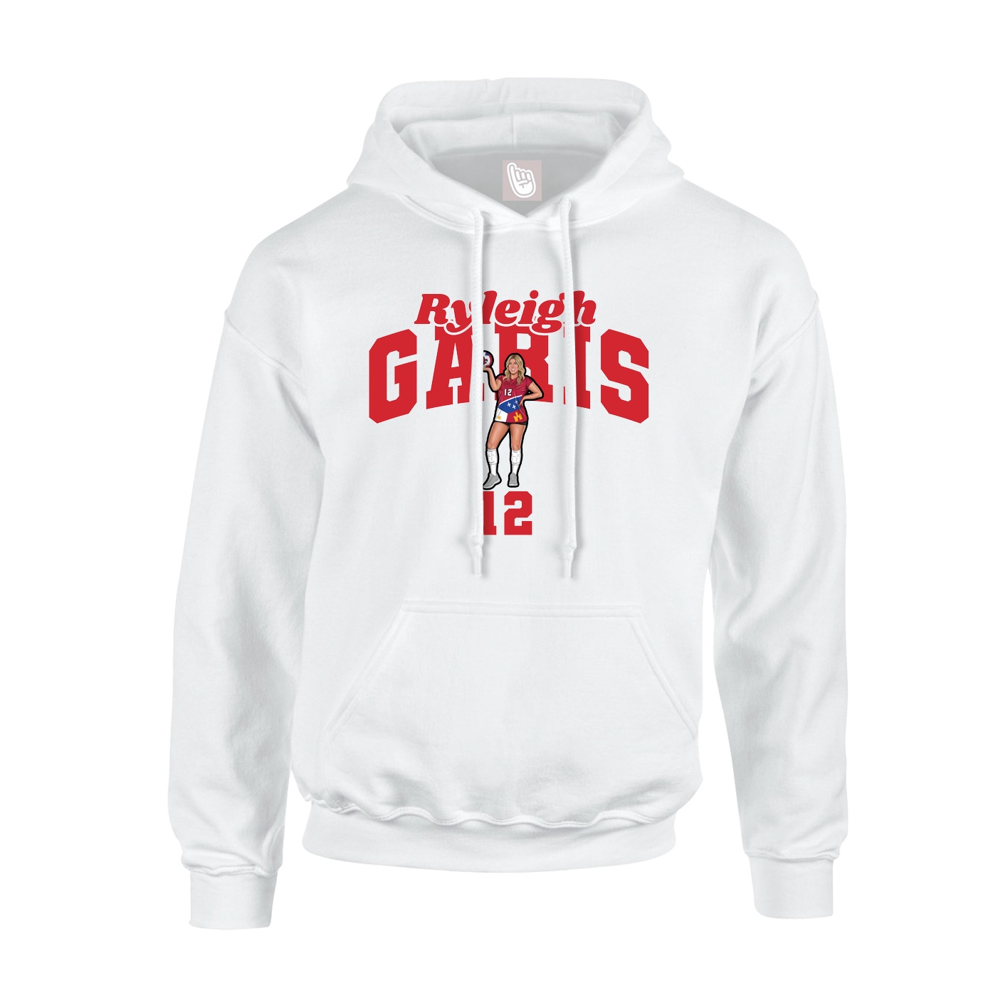Hoodie — Signature Arch in White