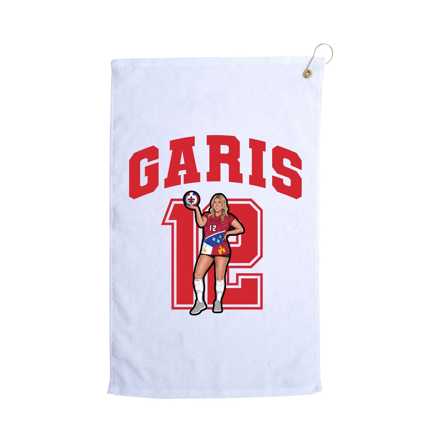 Golf Towel — Number in White