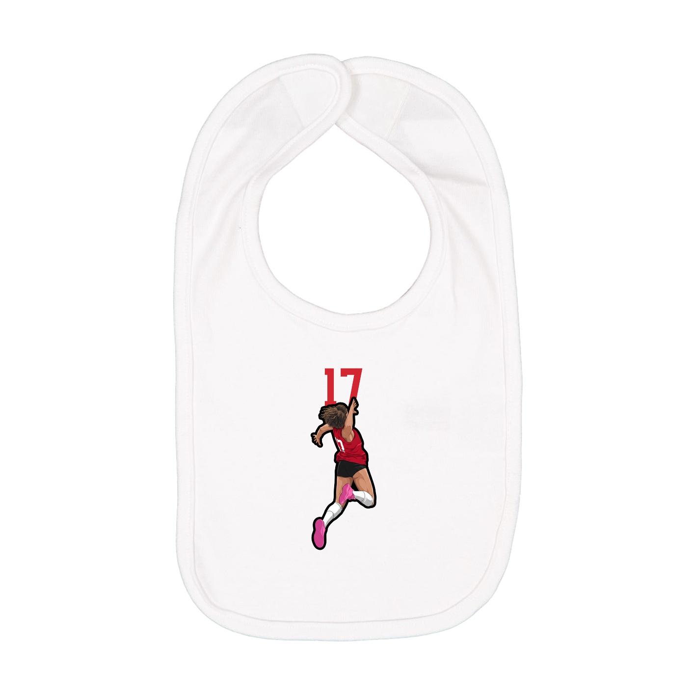 Infant Bib — Number Top in White