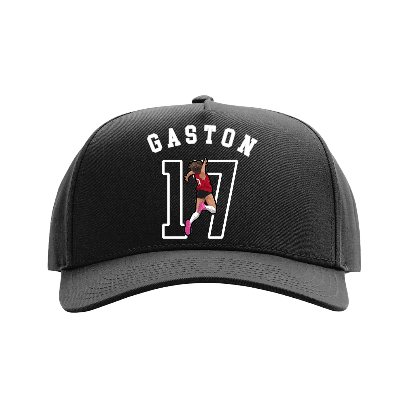Full Fabric Five-Panel Champ Cap — Shirsey Arch in Black