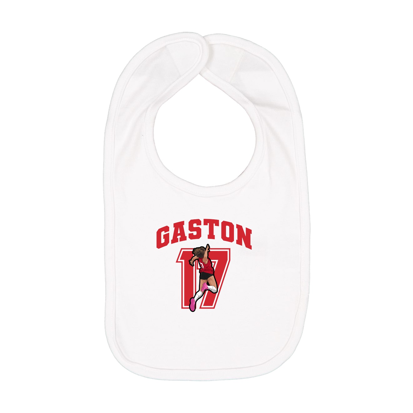 Infant Bib — Number in White