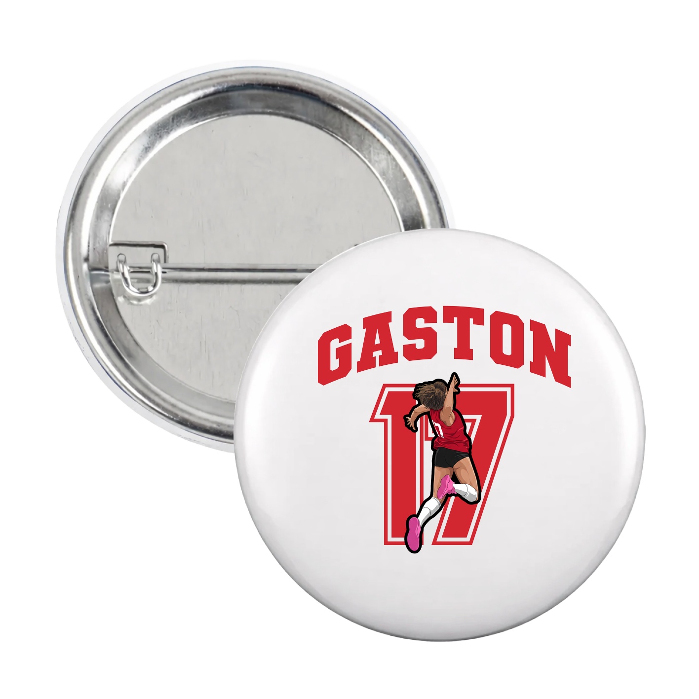 Game Day Button — Number in White
