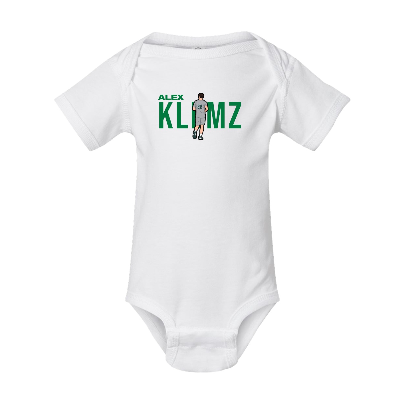 Baby Onesie — Player Name in White