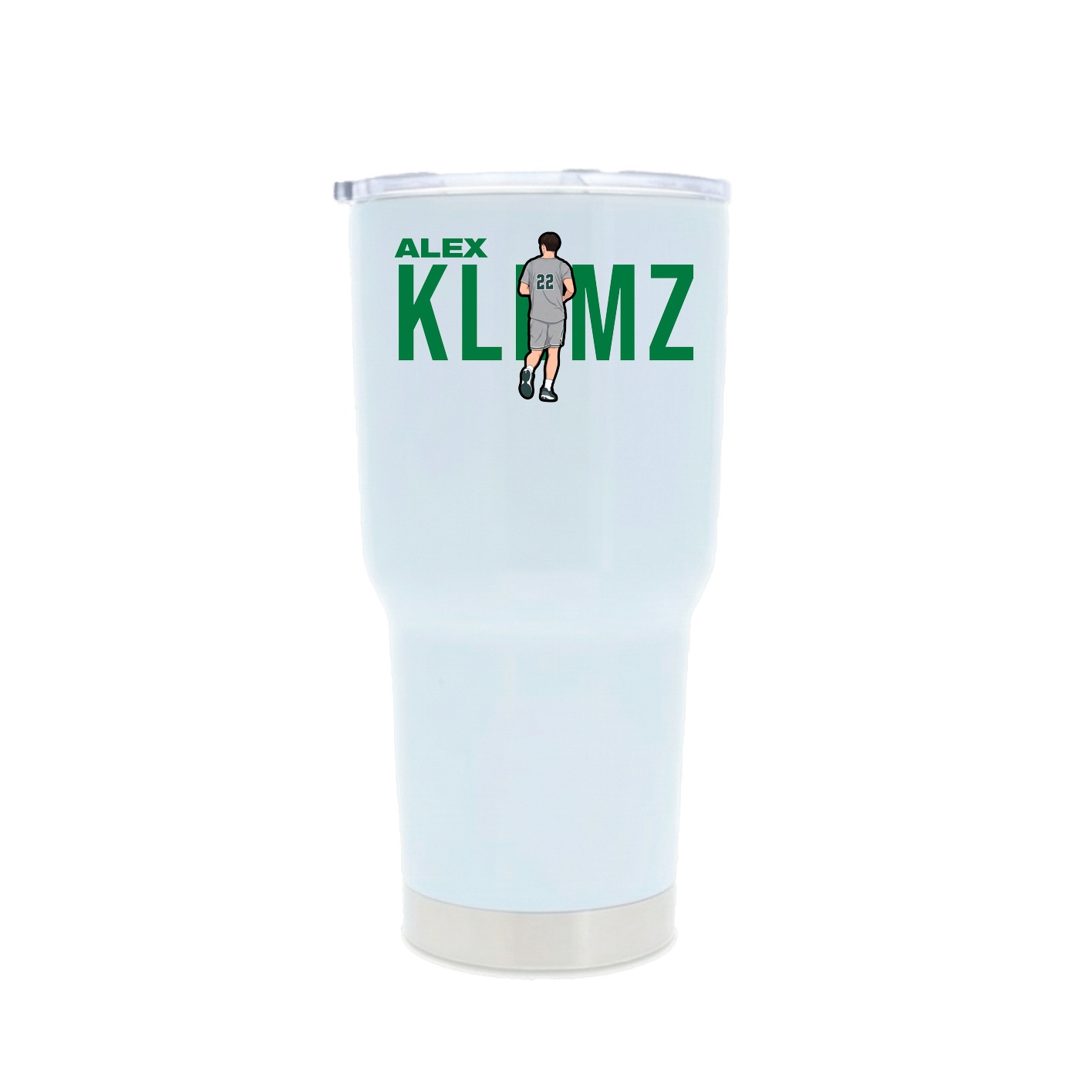 30oz Stainless Steel Tumbler — Player Name in White