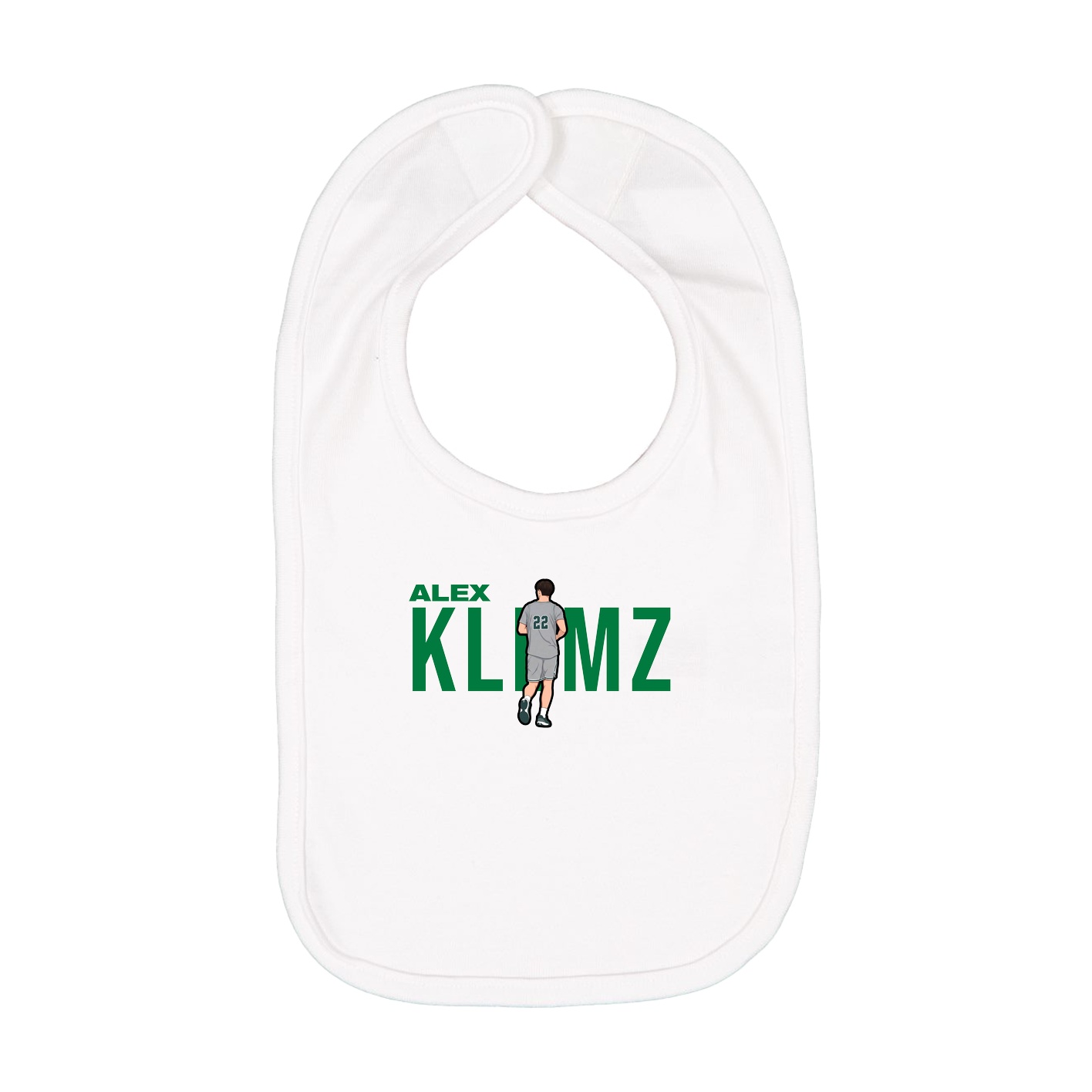Infant Bib — Player Name in White