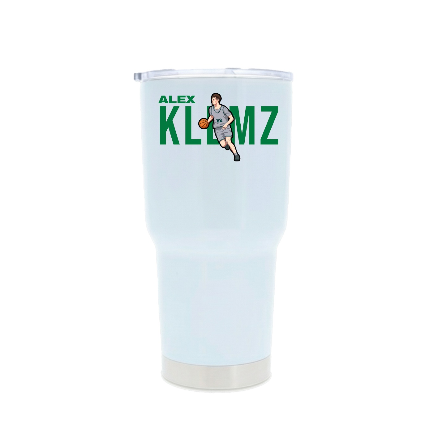 30oz Stainless Steel Tumbler — Player Name in White