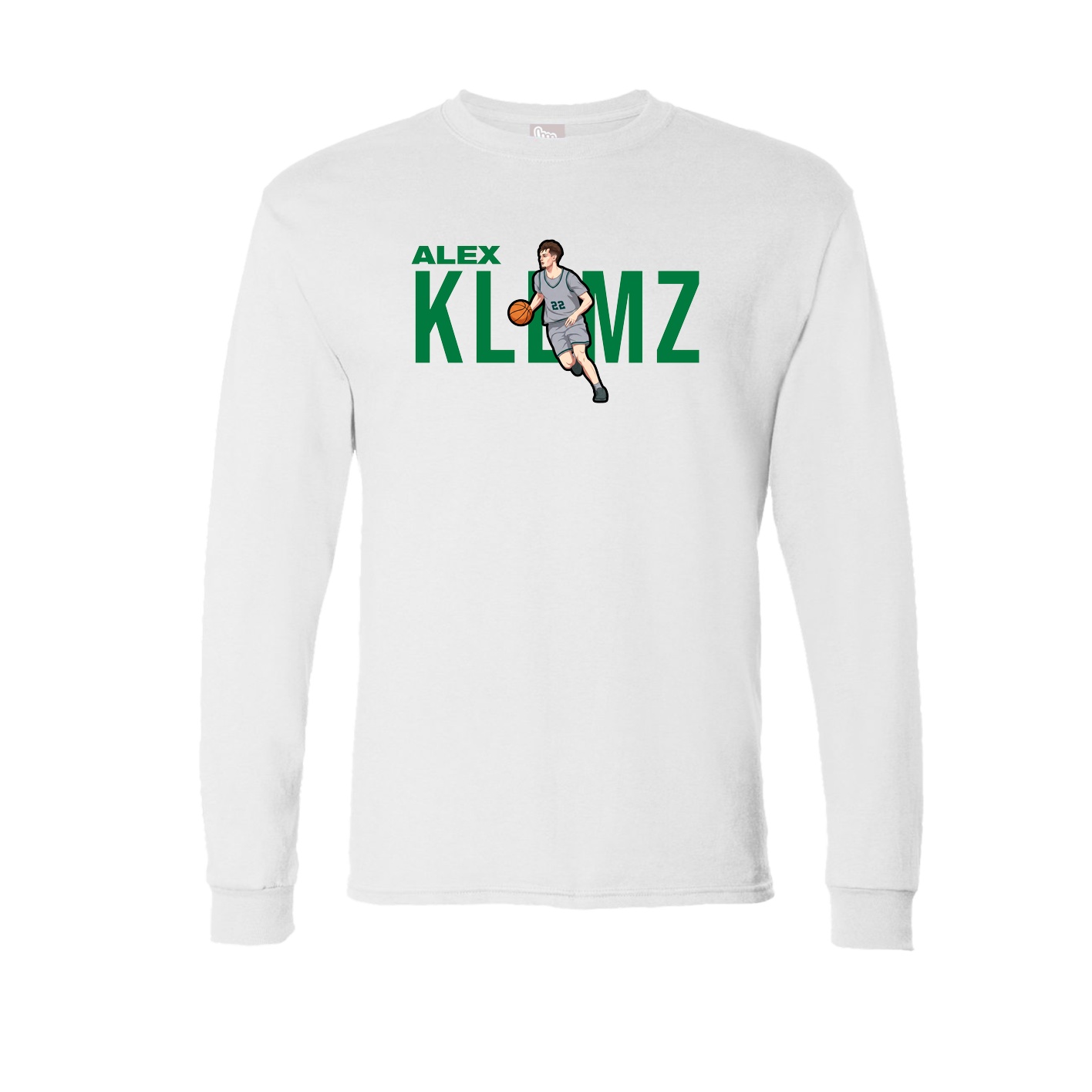Long Sleeve Tee — Player Name in White