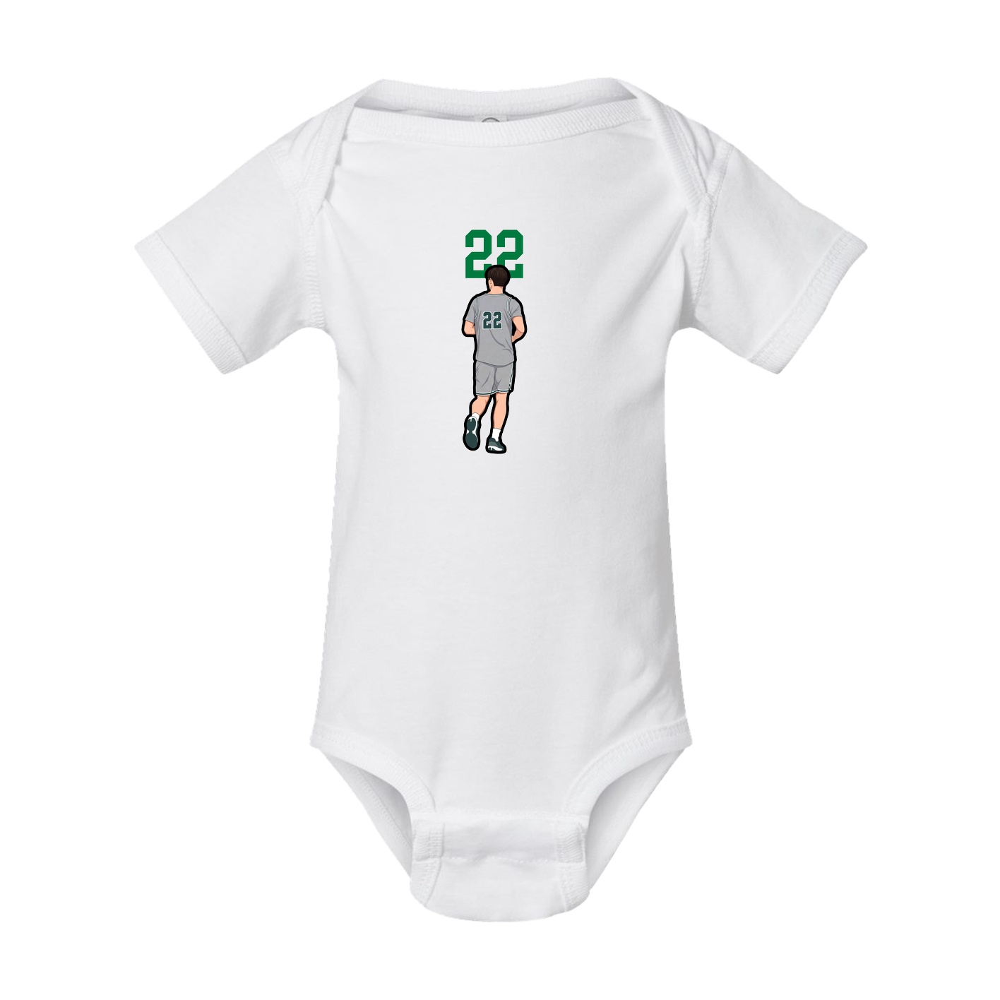 Baby Onesie — Number Top in White