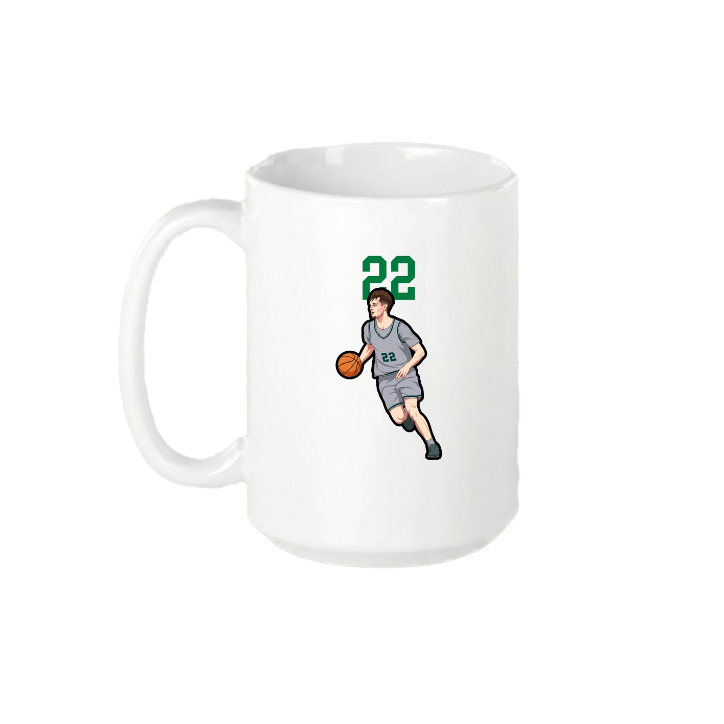 15oz Coffee Mug — Number Top in White