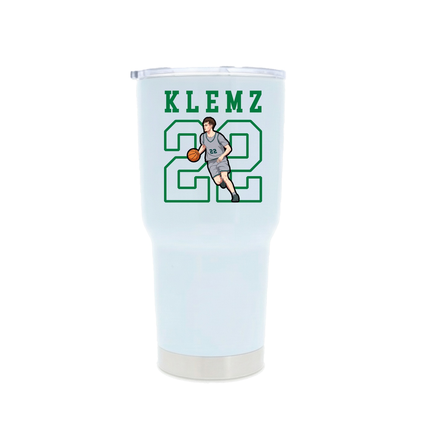 30oz Stainless Steel Tumbler — Shirsey in White