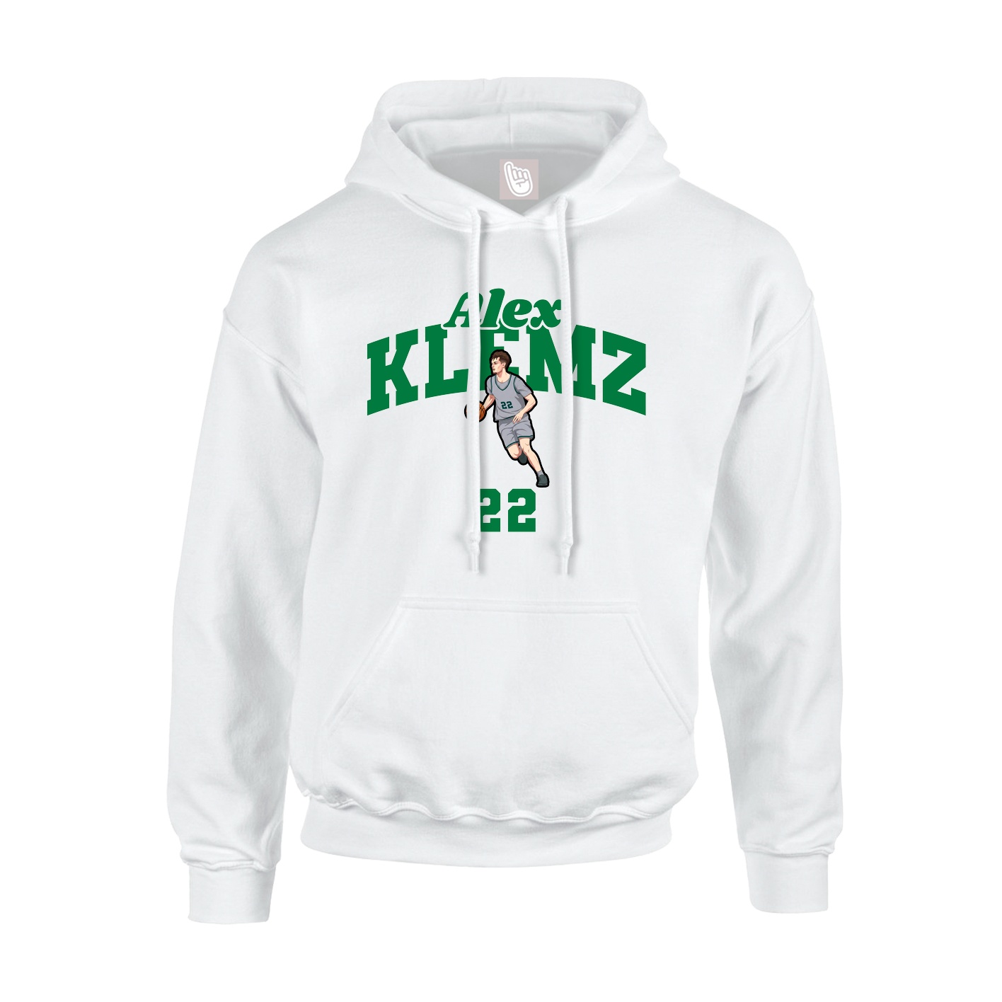 Youth Hoodie — Signature Arch in White