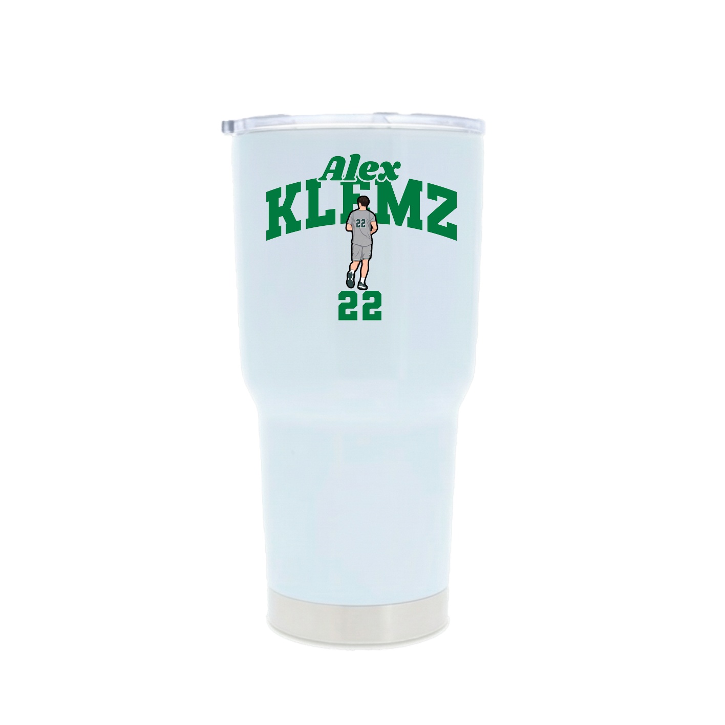 30oz Stainless Steel Tumbler — Signature Arch in White