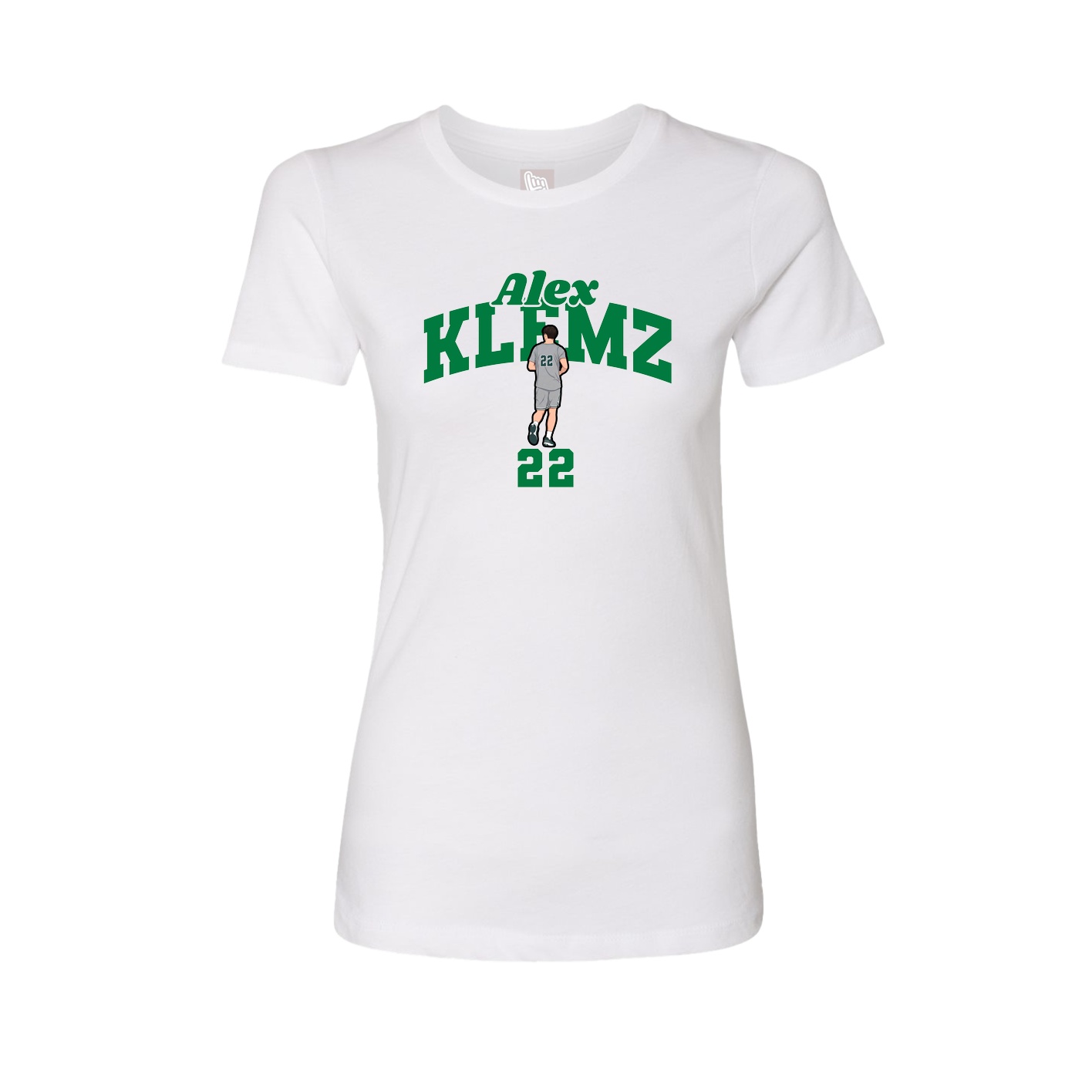 Fitted Women's Tee — Signature Arch in White