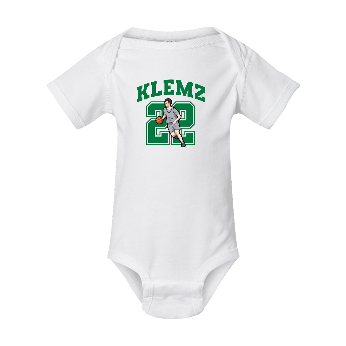 Baby Onesie — Number in White