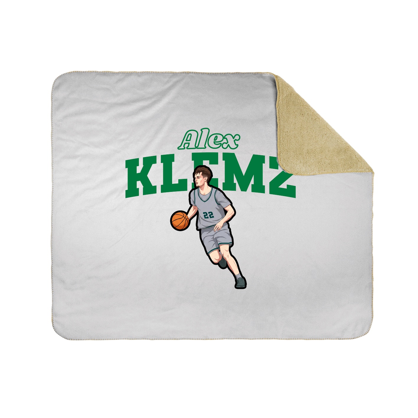 Throw Blanket — Name Arch in White