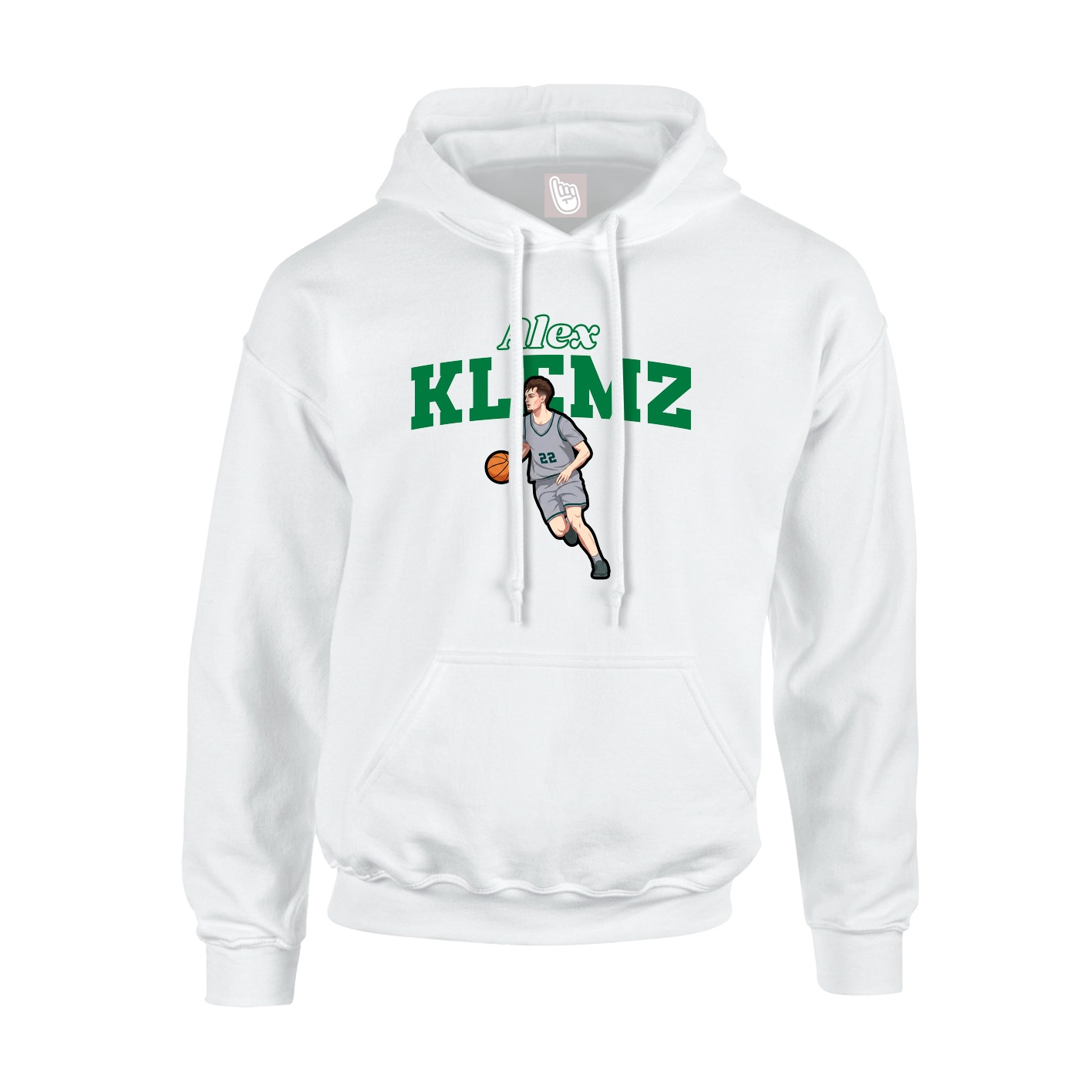 Hoodie — Name Arch in White