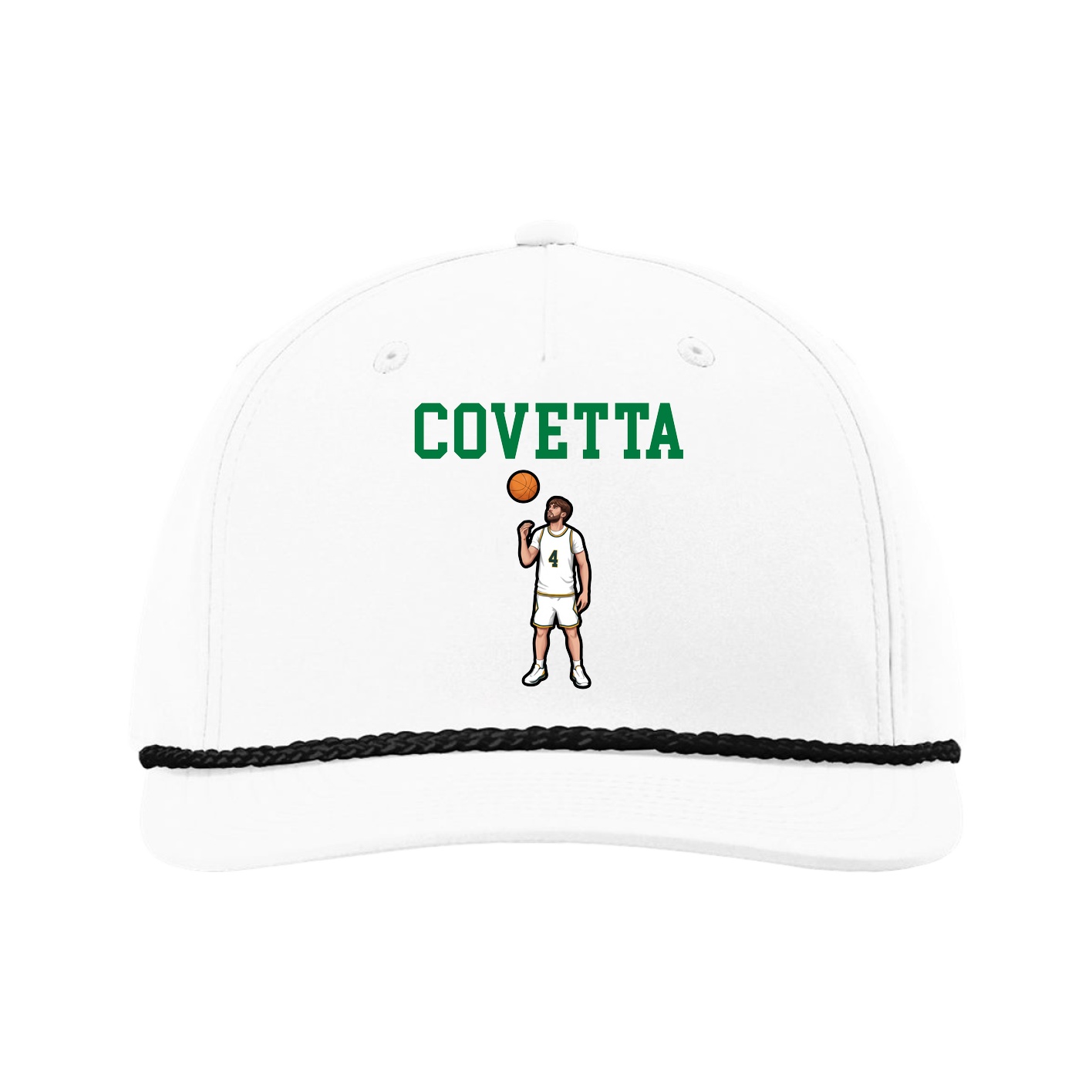 Five-Panel Classic Rope Cap — Shirsey in White