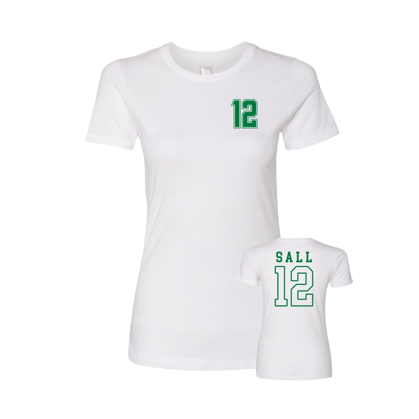 Fitted Women's Tee — Chest Back in White