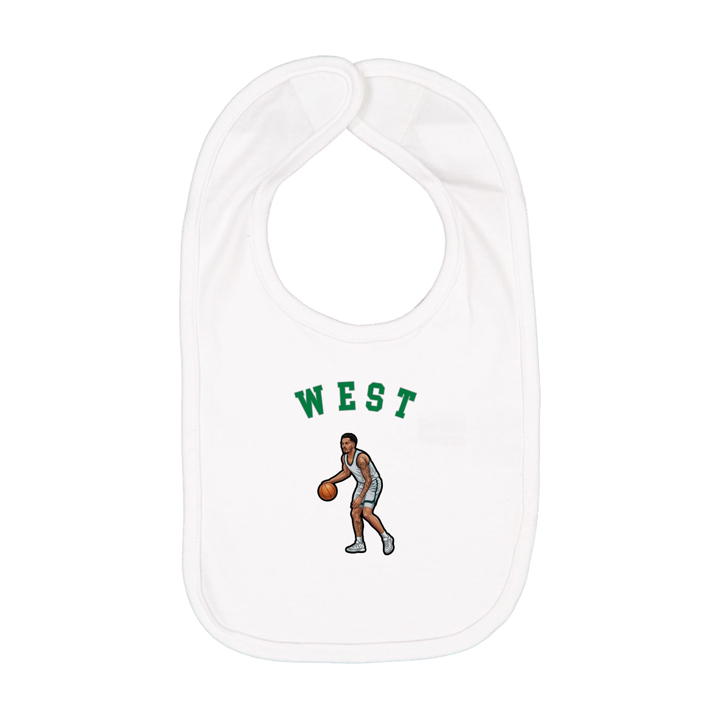 Infant Bib — Shirsey Arch in White